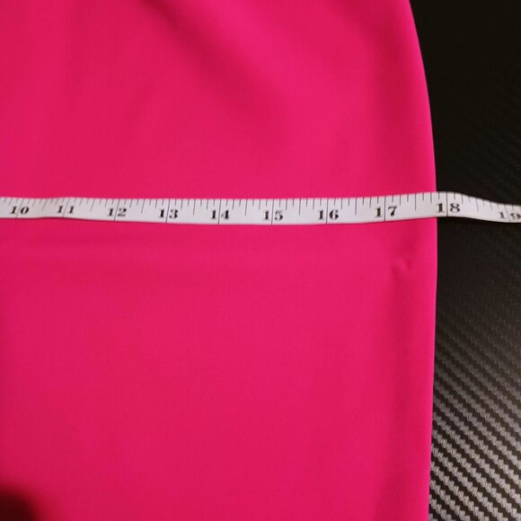 NEW Vibrant Pink Maxi Pencil Skirt with Back Zippered Slit Size S - Picture 13 of 14